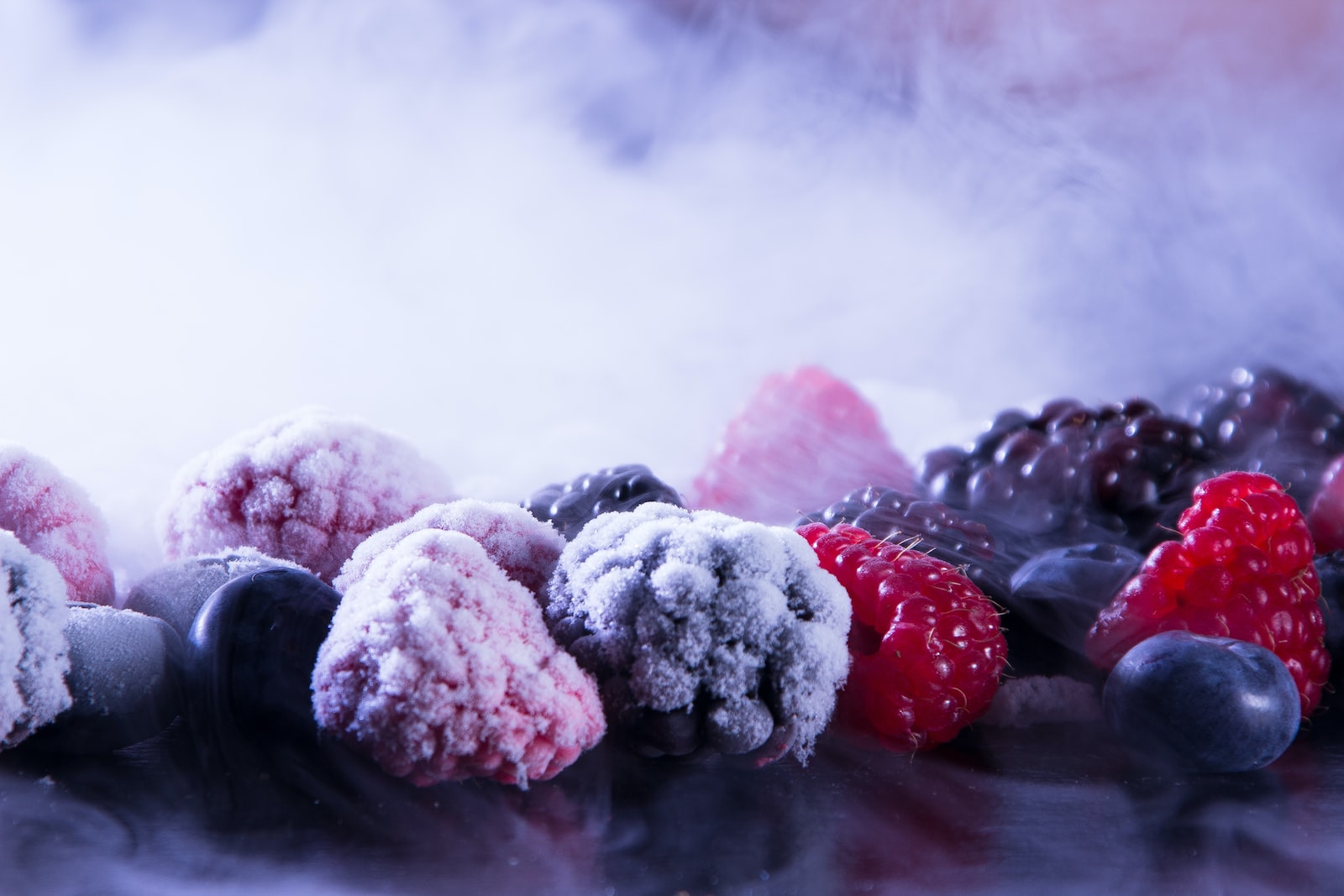 Frozen berries in a bowl