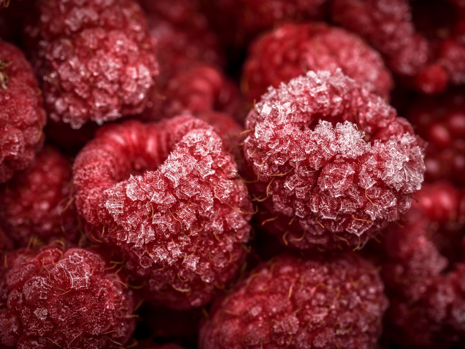 Frozen raspberries