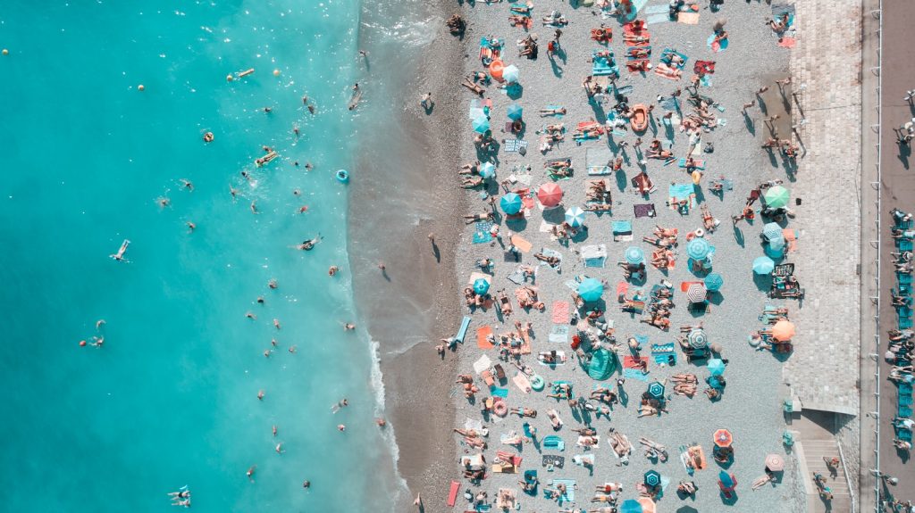 Beach with people