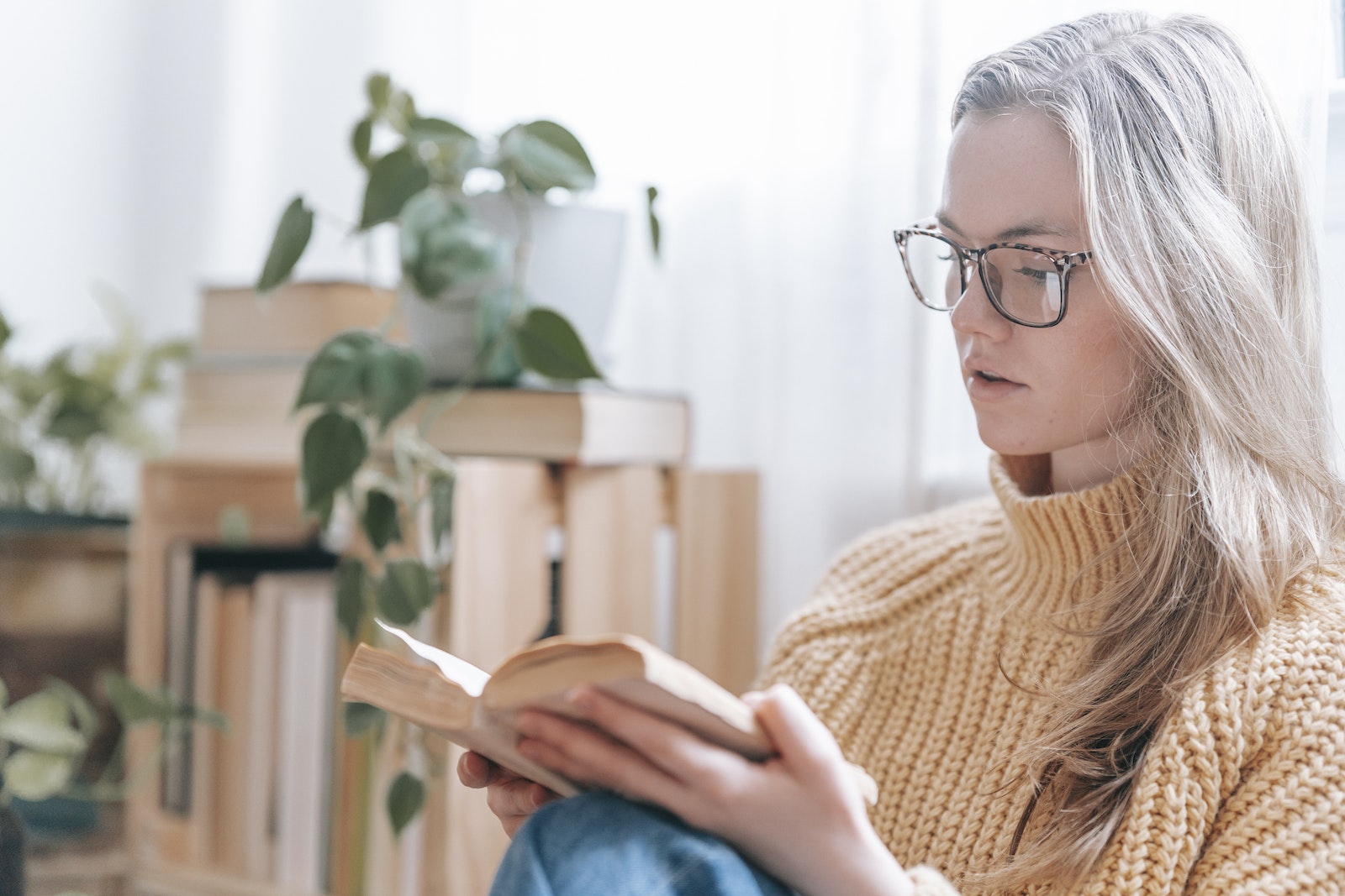 Girl reading a book