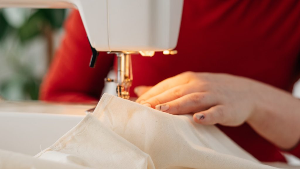 girl sewing