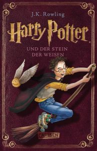 Buchcover von dem Kinderbuch-Klassiker "Harry Potter" von J.K. Rowling