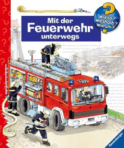 Buchcover von dem einem Wieso, weshalb, warum Buch zum Thema Feuerwehr 
