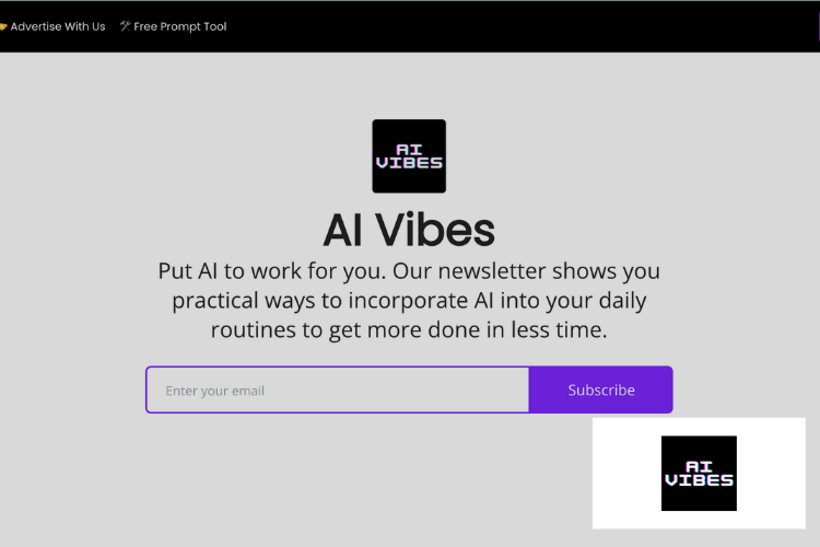 Homepage von AI Vibes