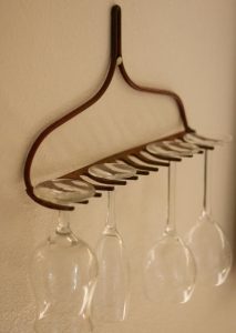 upcycling idea #2: rake turned into glas holder