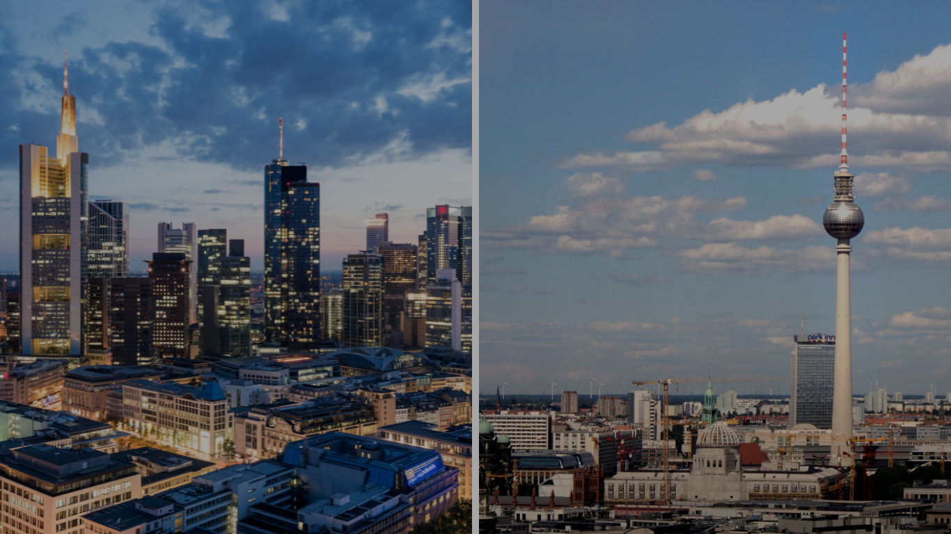 Vergleich von zwei deutschen Städten - Frankfurt oder Berlin