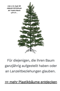 Ein wiederverwendbarer Plastikweihnachtsbaum