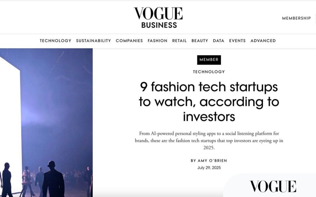 faircado wird von vogue business in dem Artikel zu fashion-tech Startups ausgezeichnet